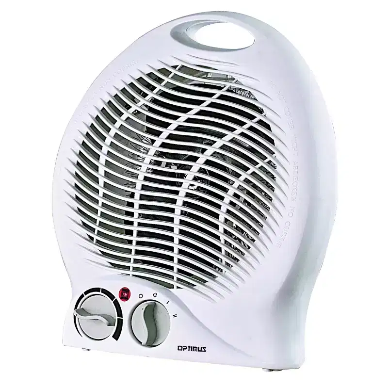 Optimus 1,500-Watt-Max Portable Fan Heater with Thermostat, H-1322 in White