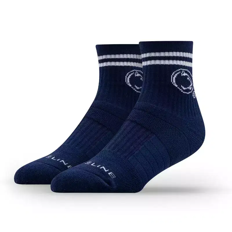 NCAA Penn State Nittany Lions 2pk Socks: Crew Height, Cushioned Heel & Toe