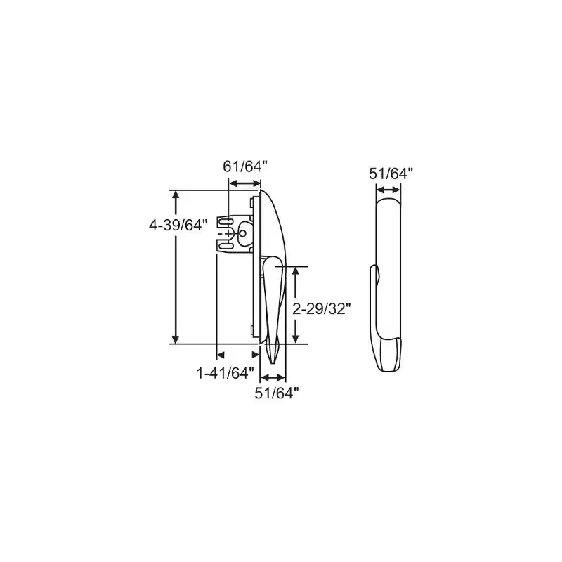 Brixwell Multipoint Casement Lock, Non Handed, 2-29/32 Latch Height, Metal Material with White Finish