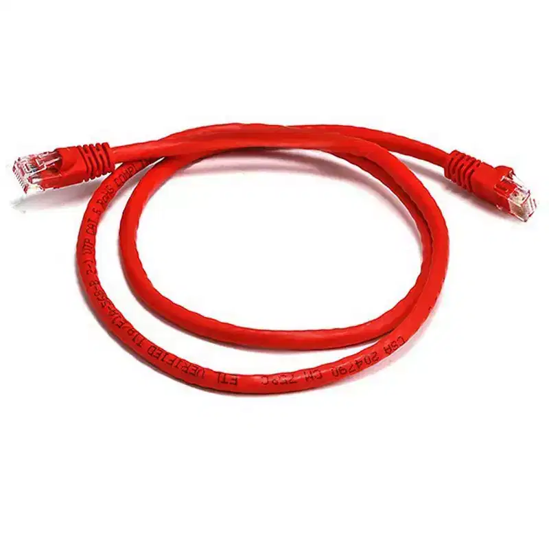 Monoprice Cat6 Ethernet Patch Cable - 3 Feet - Red | Network Internet Cord - RJ45, Stranded, 550Mhz, UTP, Pure Bare Copper Wire, 24AWG