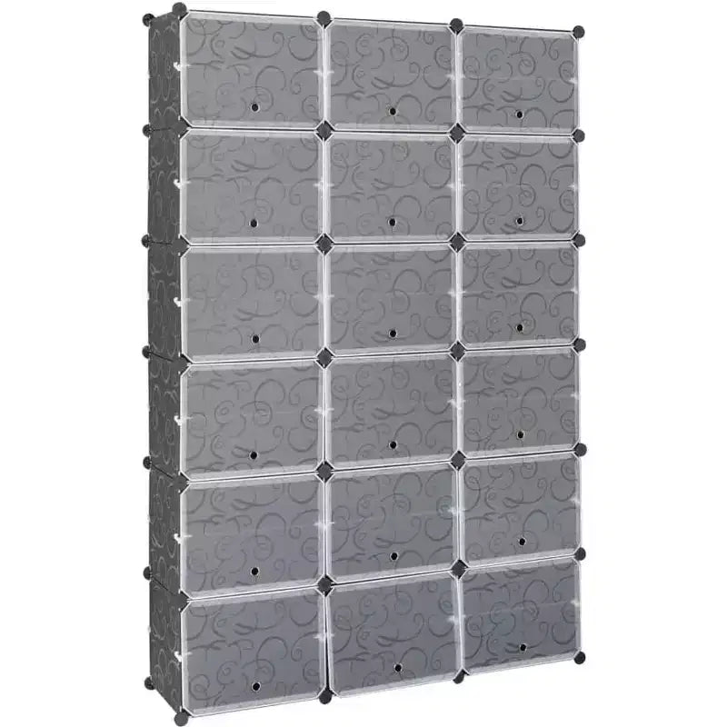 Expandable Plastic Shoe Rack, 12-Tier Shoe Cabinet, Holds 72 Pairs of Shoes, Suitable for Wardrobes, Entryways, Hallways,