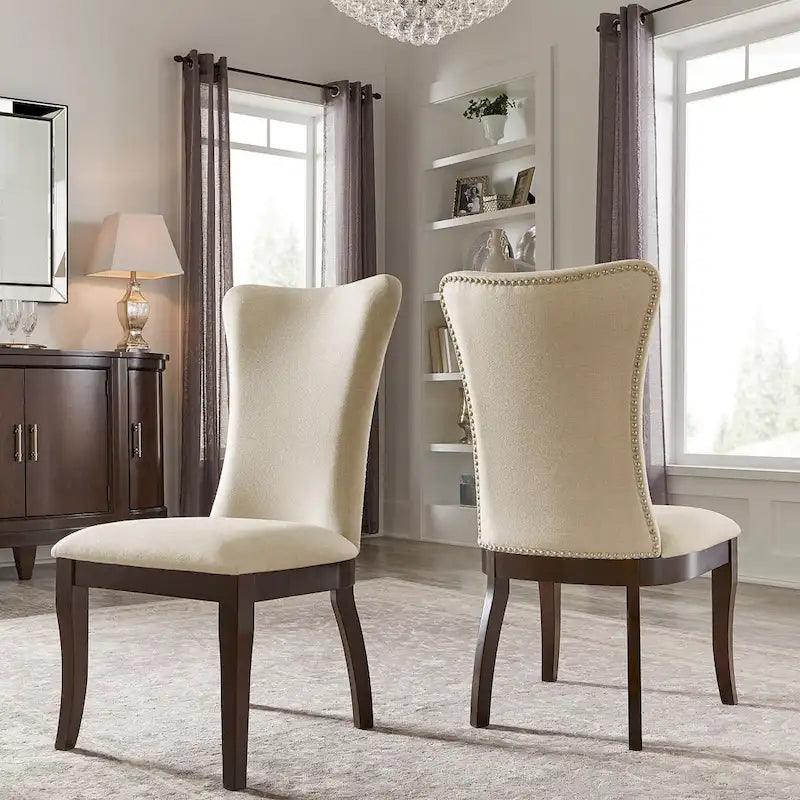Tallinn Fabric Wingback Dining Chairs (Set of 2)