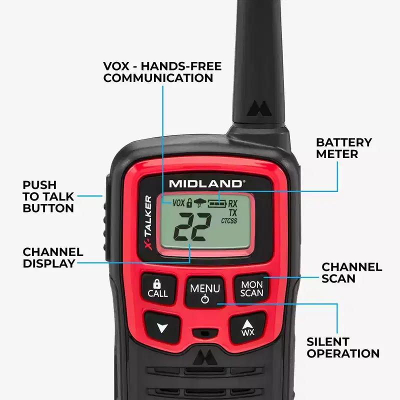 Midland Portable Emergency Radio Two-Way Radio Bundle - EX37VP