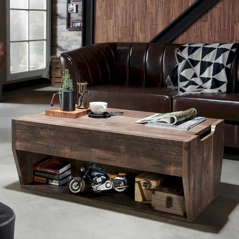 Rere Rustic 41-inch Wood Lift-top Coffee Table by Furniture of America
