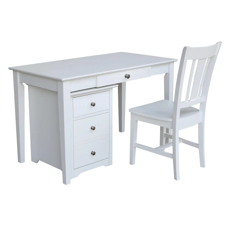 3-Piece Home Office Set �� File Cabinet, Desk & Chair | Multiple Finishes | 1-Person