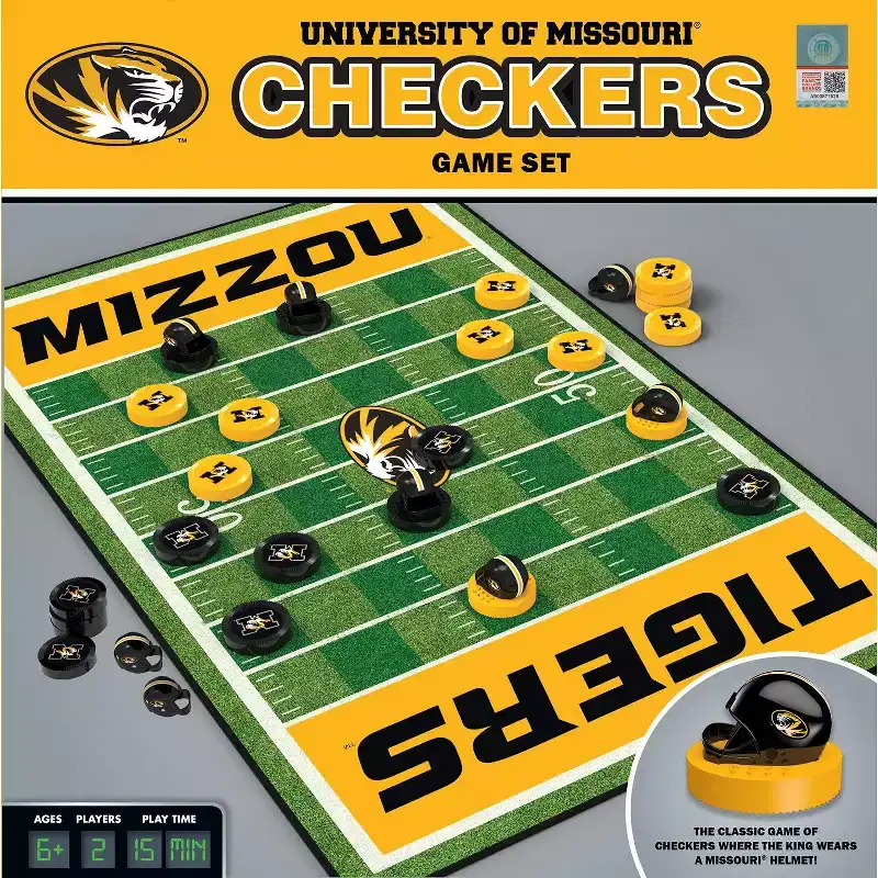 MasterPieces Officially licensed NCAA Missouri Tigers Checkers Board Game for Families and Kids ages 6 and Up