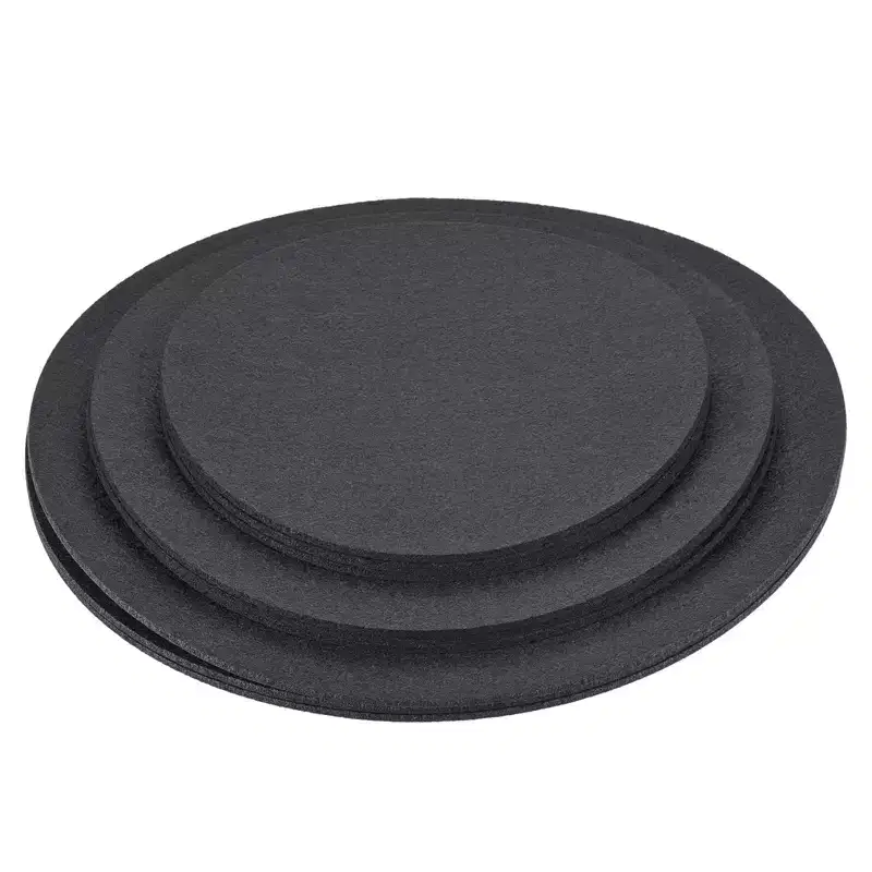 Unique Bargains Indoor Round Reversible Absorbent Waterproof Plant Pot Saucers Coaster Felt Pad Mats 1 Set of 9 Pcs