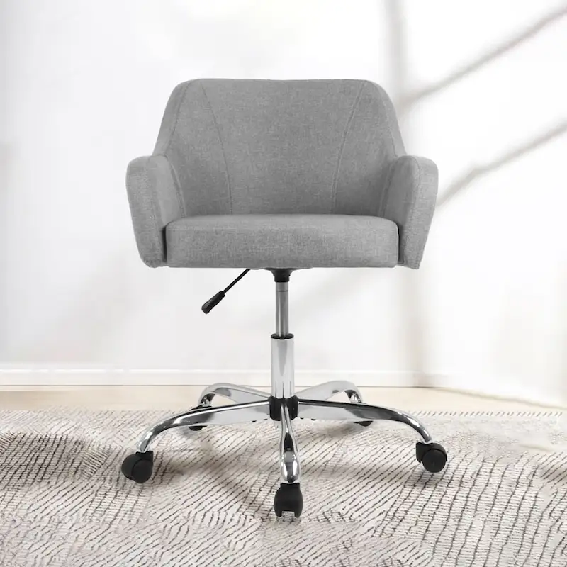 Modern Upholstered Home Office Swivel Desk Chair