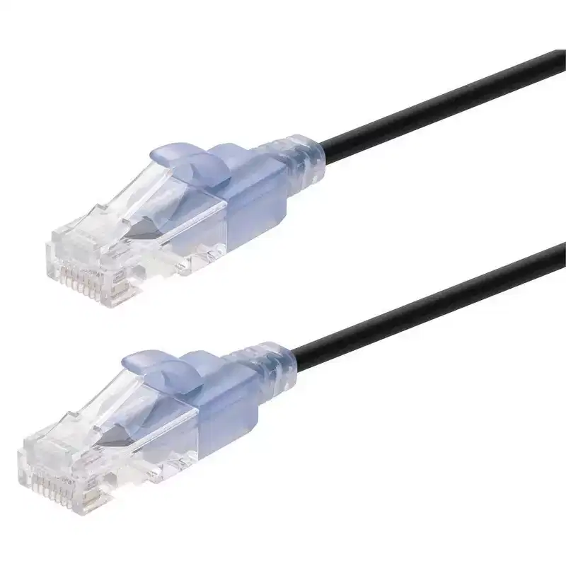 Monoprice Cat6A Patch Ethernet Cable 5 Feet Black, UTP, 30AWG, 10G, Pure Bare Copper, Snagless RJ45, For Computer Network Cable, LAN, Modem, Router