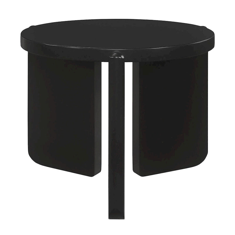 Harrison Black Round End Table