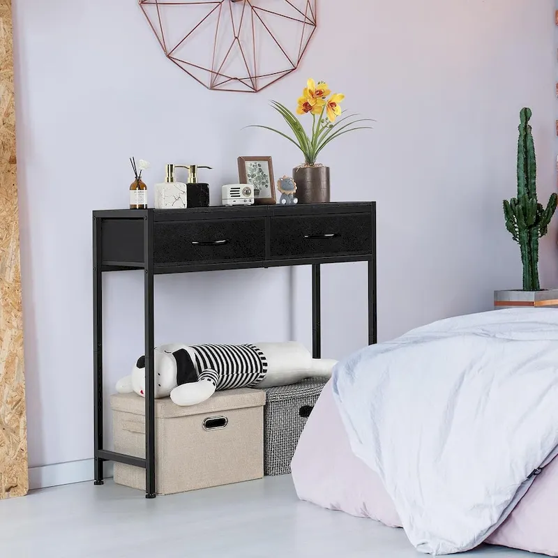 33.5  Modern Narrow Console Table with Drawers