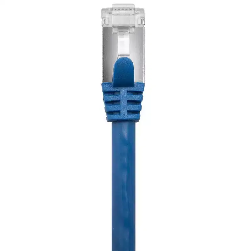 Monoprice Cat7 Ethernet Patch Cable - 25 feet - Blue | Flexboot RJ45 Stranded 600Mhz S/FTP CMX Pure Bare Copper Wire 26AWG - Entegrade Series
