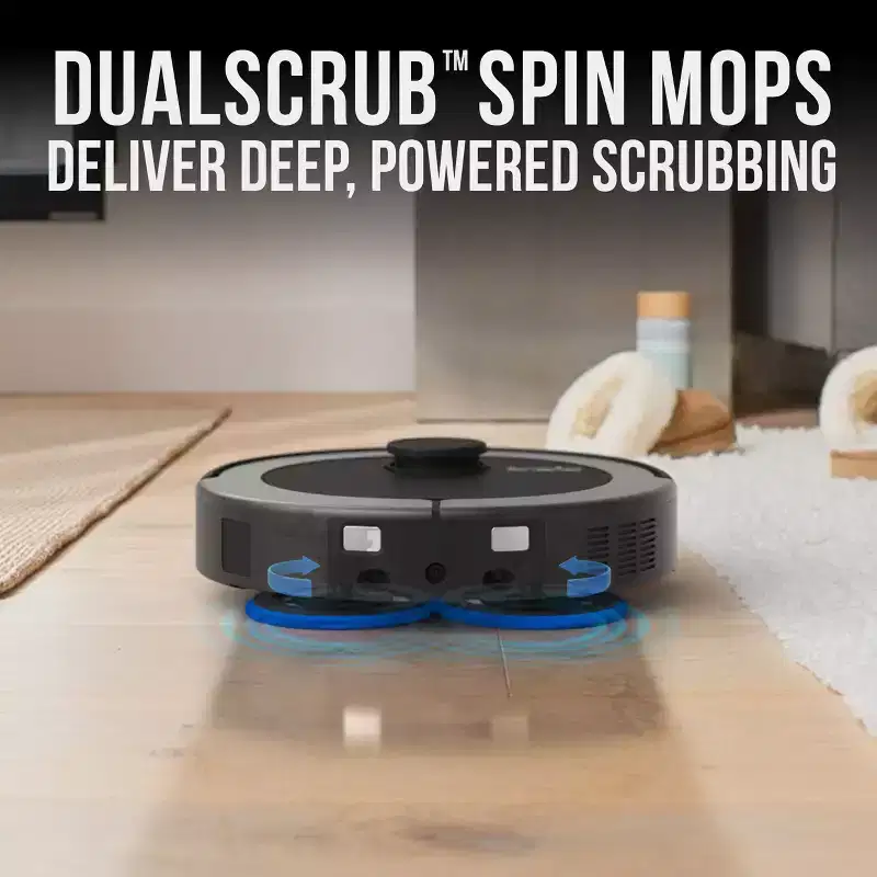 Maxim All-in-One 22 kPa Robot Vacuum and Mop, with Odor Filtering Auto-Wash & Auto-Empty Dock, Deep Corner Cleaning EdgeReach Mop & Sweeper