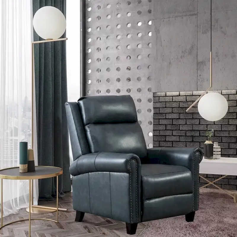 Ebello Genuine Leather Pushback Club Recliner Chair