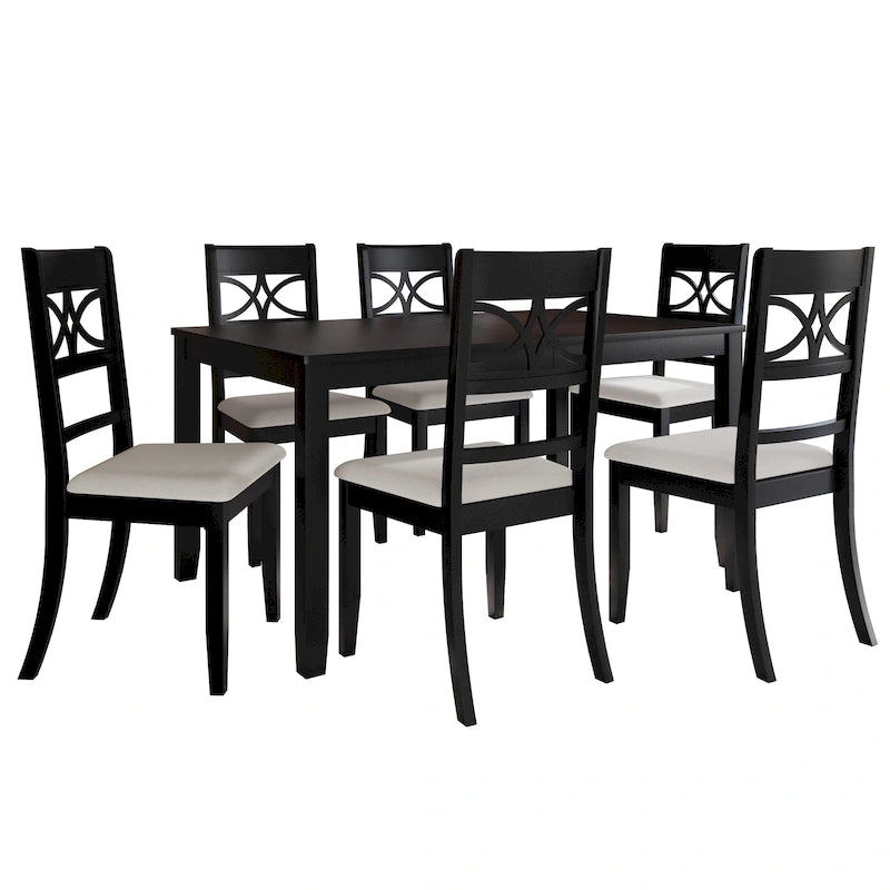 CraftPorch Mid-Century Modern 7-piece Wooden Dining Set
