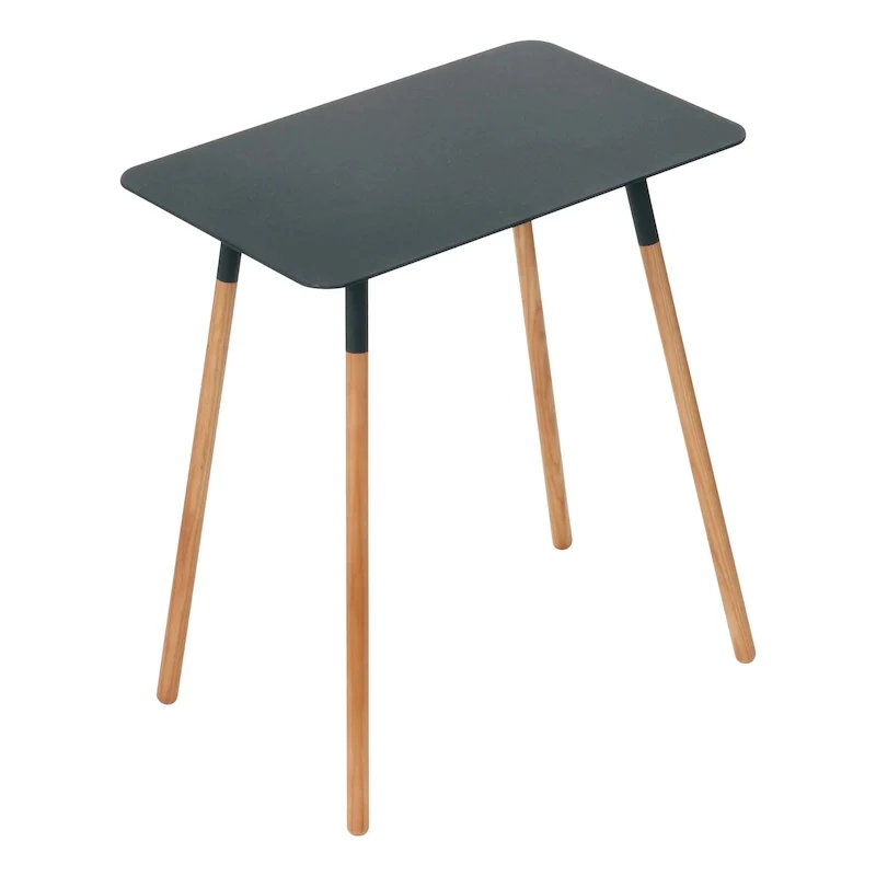 Yamazaki Home Side Table, Steel, Holds 22 lbs, Minimal Assembly - L 11.81 x W 17.72 x H 19.69 inches
