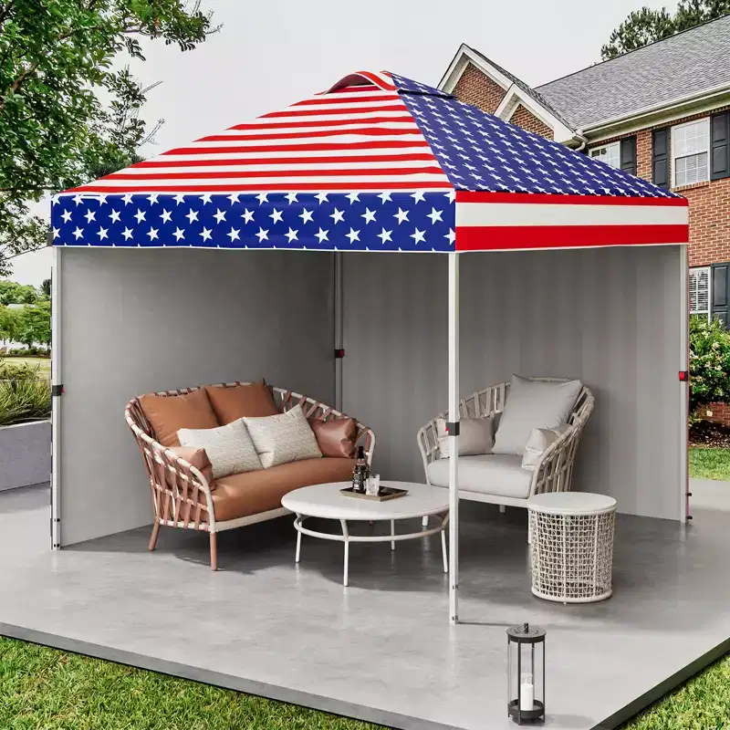 Pop Up Canopy Tent, 10 x 10 Outdoor All Season Waterproof Sun Shade with Wheeled Bag for Parties Events Camping