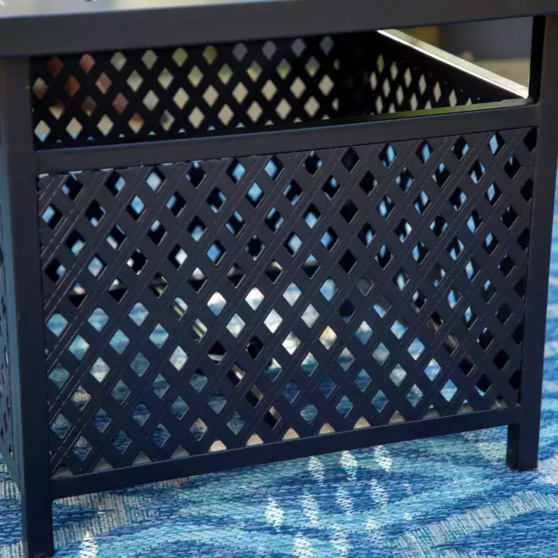 Captiva Designs 1pc Outdoor Patio Dining Table with Steel Frame