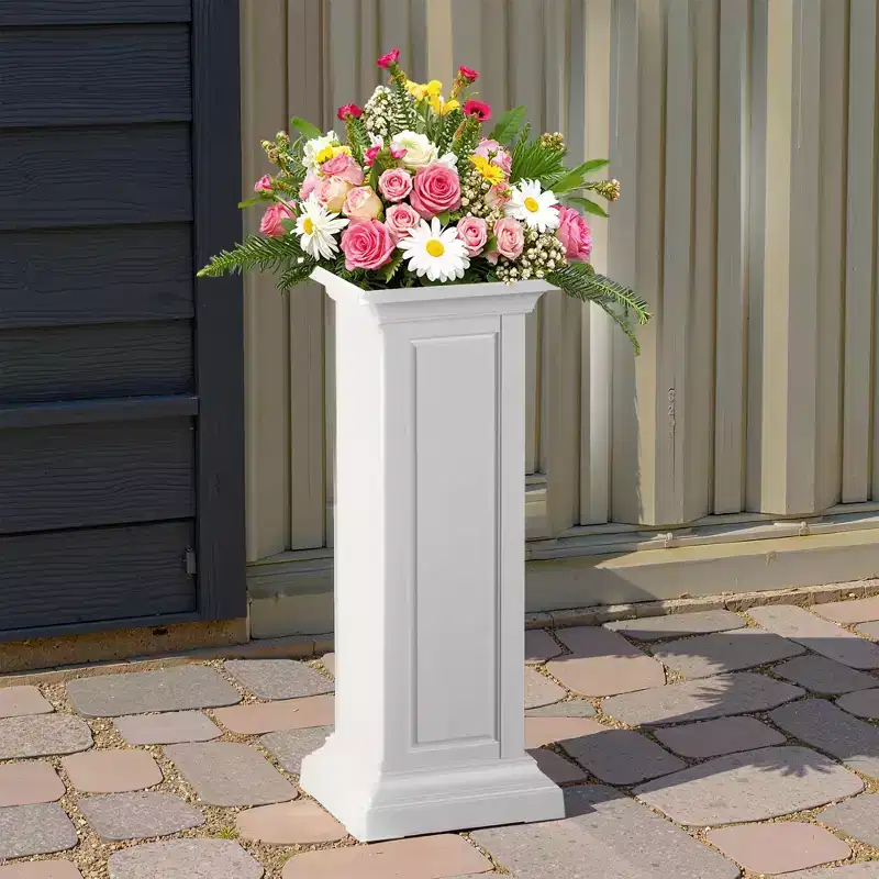Medium Density Fiberboard Outdoor Square Plant Rack, Suitable For Placement In Corners, In Front Of Windows, And On Terraces