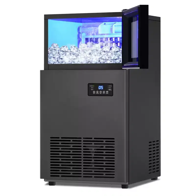 Denjol 15in. 160lb Daily Ice Maker with LCD Panel & Auto Clean - Stainless Steel