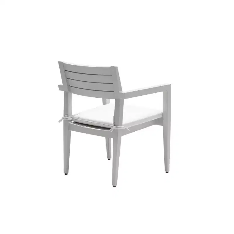 4-Piece Dining Chair Set, Outdoor Patio Aluminum Dining Stools, Tapered Leg Design, Suitable for Courtyards, Balconies, and Gardens