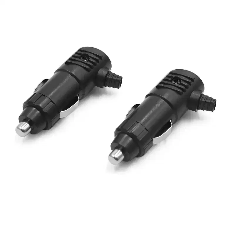 Unique Bargains 12V 24V Car Cigarette Lighter Plug Charger Socket Outlet Adapter Black 2.8 2pcs