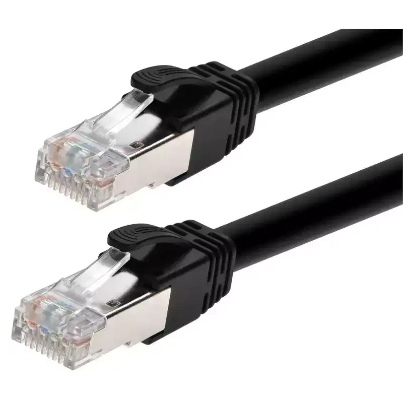 Monoprice Cat6A PoE Patch Cable 7ft Black 100W UTP 22AWG 500MHz RJ45