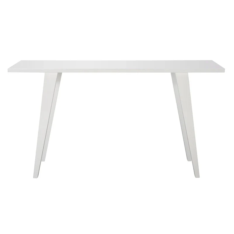 White/Oak Splayed Leg Console Table, 1-Person