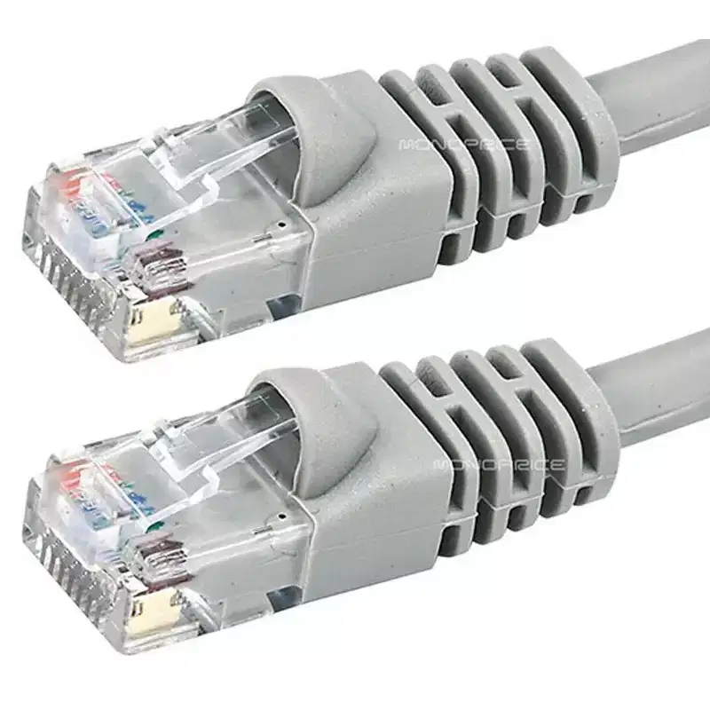 Monoprice Cat5e Ethernet Patch Cable - 25 Feet - Gray | Network Internet Cord - RJ45, Stranded, 350Mhz, UTP, Pure Bare Copper Wire, 24AWG