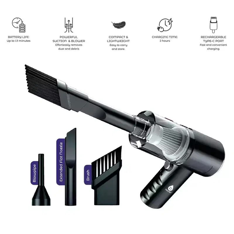 Pursonic Complete Cleaning Bundle  2-in-1 Mini Wireless Vacuum & Air Duster + Cordless Power Scrubber Brush + Automatic Toilet Bowl Cleaner Tablets