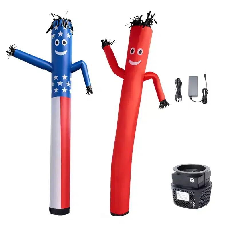 VEVOR Inflatable Tube Man with Blower, 8 ft Tall, Wacky Waving Wind Flying Inflatable Dancing Tube Guy with 1/15 HP IPX3 Waterproof,Multicolor