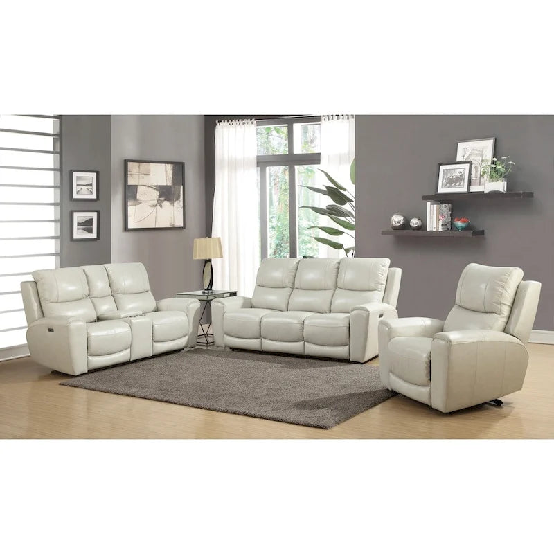 Steve Silver Fyti Top Grain Leather Power Reclining 3-piece Set