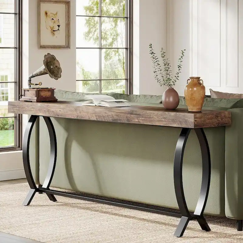 70.87-Inch Console Foyer Table for Entryway, Narrow Long Sofa Table Behind Couch