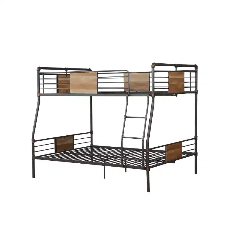 Acme Furniture 83 Full Xl/Queen Bunk Bed Brantley Loft and Bunk Bed Sandy Black & Dark Bronze Hand-Brushed: Integrated Ladder