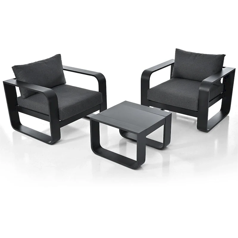 3-pieces Aluminum Frame Patio Furniture