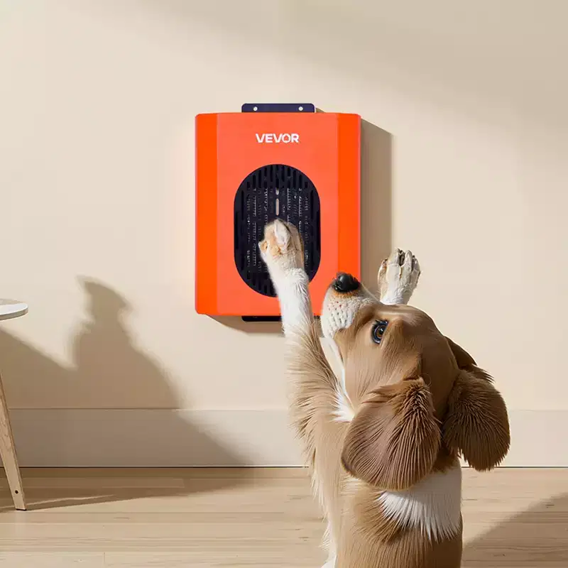 VEVOR Dog House Heater, 800W Pet Heater House with Overheat Protection, Adjustable Temperature & 24H Timer, Portable Electric Warmer,Orange