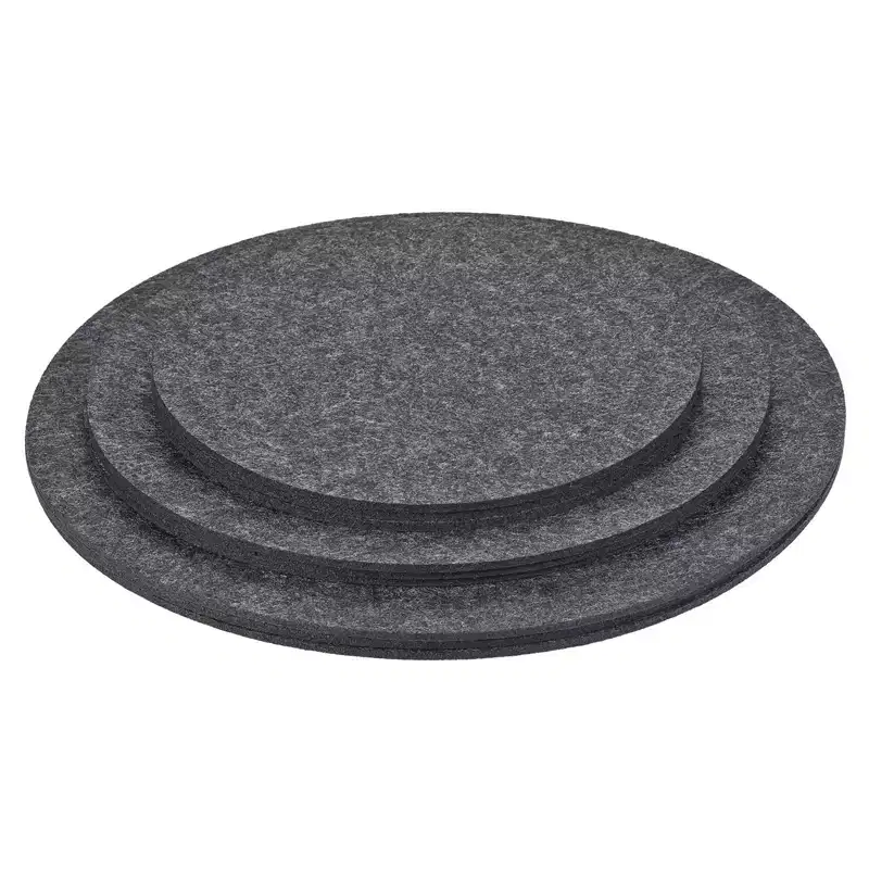 Unique Bargains Indoor Round Reversible Absorbent Waterproof Plant Pot Saucers Coaster Felt Pad Mats 1 Set of 9 Pcs