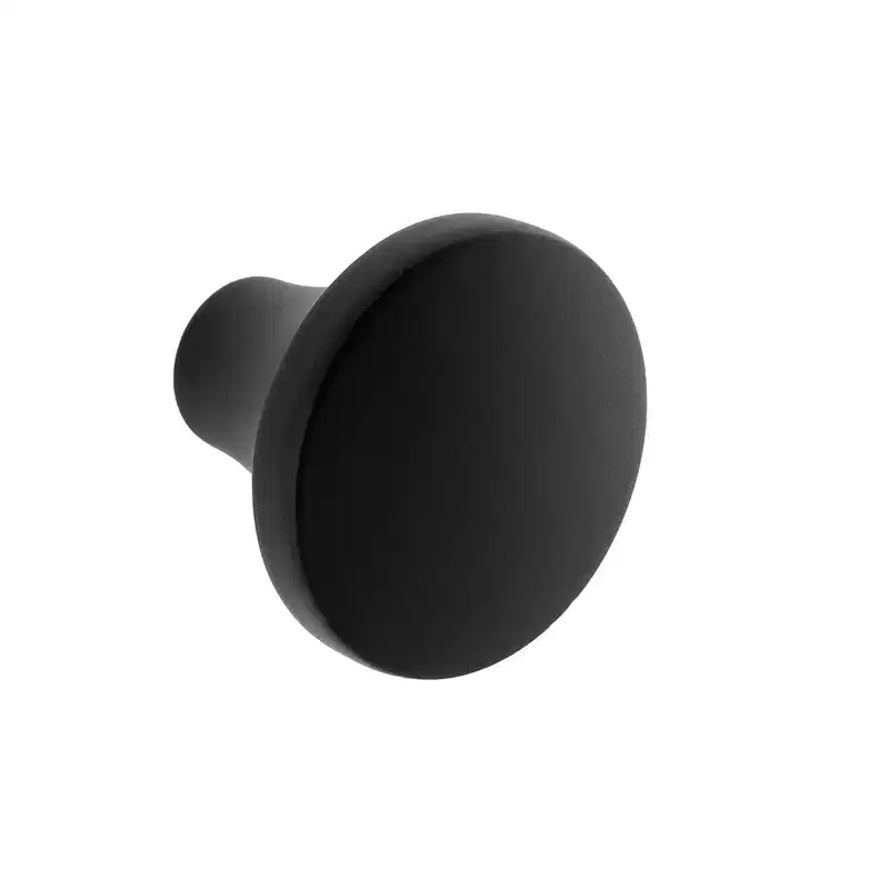 Sumner Street Home Hardware 10pk Lancaster 1-1/8" Round Knobs Matte Black: Zinc Cabinet Knobs, Powder-Coated Finish, Door Handle