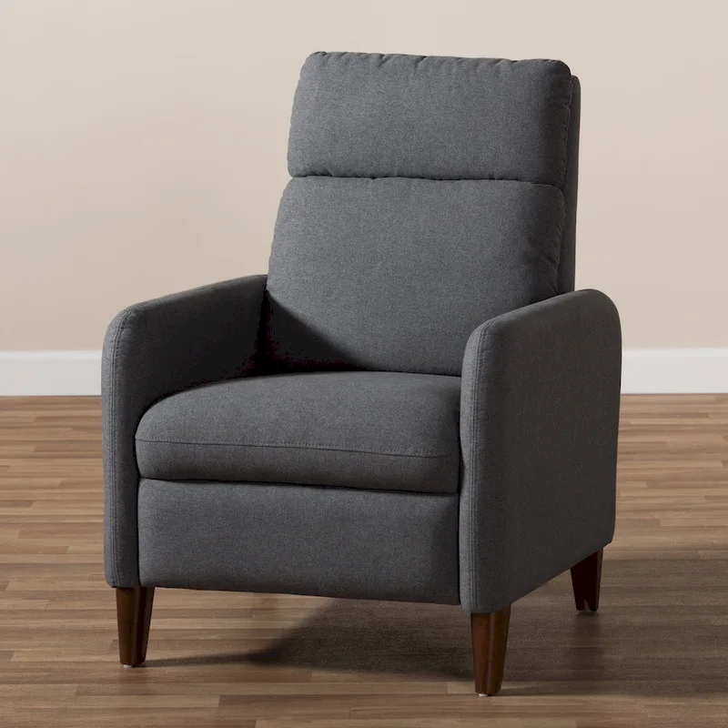 Mid-century Fabric Recliner by Baxton Studio