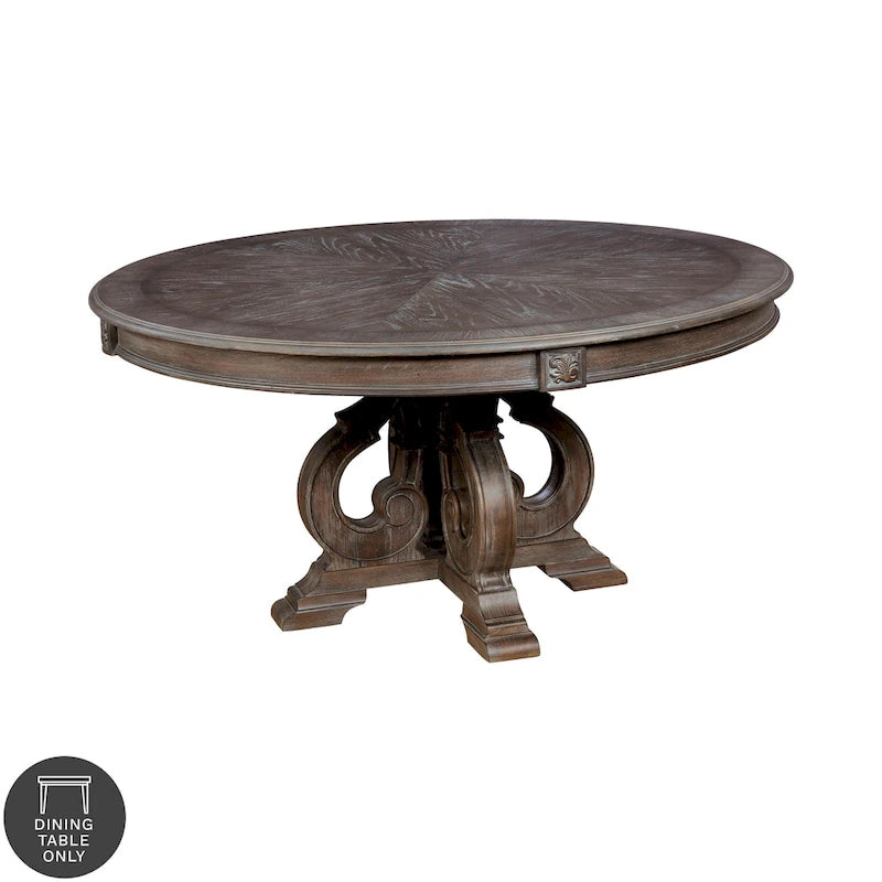 The Gray Barn Cornerways Rustic Brown 60-inch Wood Round Dining Table