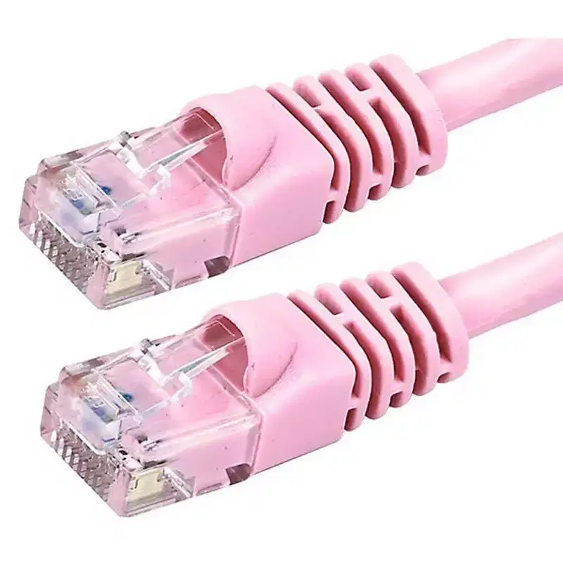 Monoprice Cat6 Ethernet Patch Cable - 7 Feet - Pink | Snagless, RJ45, Stranded, 550MHz, UTP, Pure Bare Copper Wire, 24AWG, For Network Internet Cable