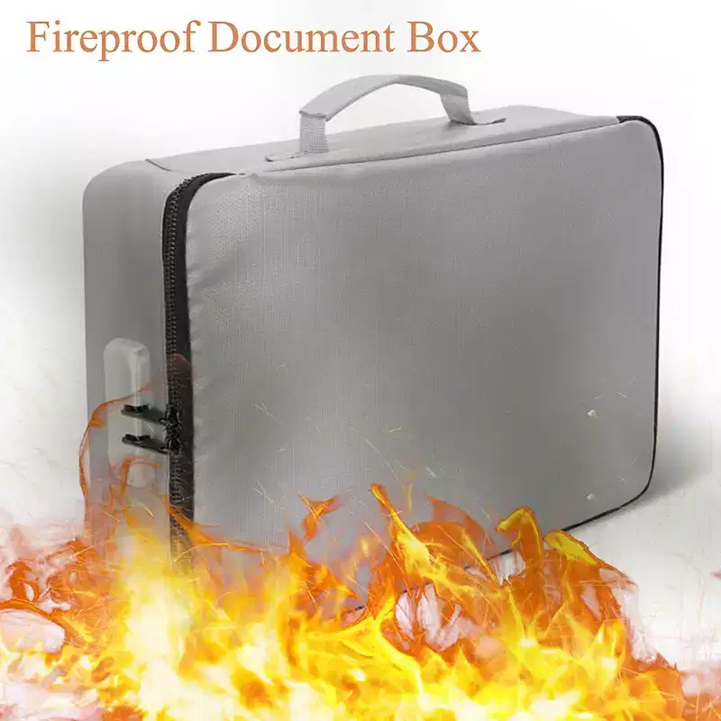 Milex Superior Fireproof Document Storage Box  Safe Organizer for Important Files & Valuables