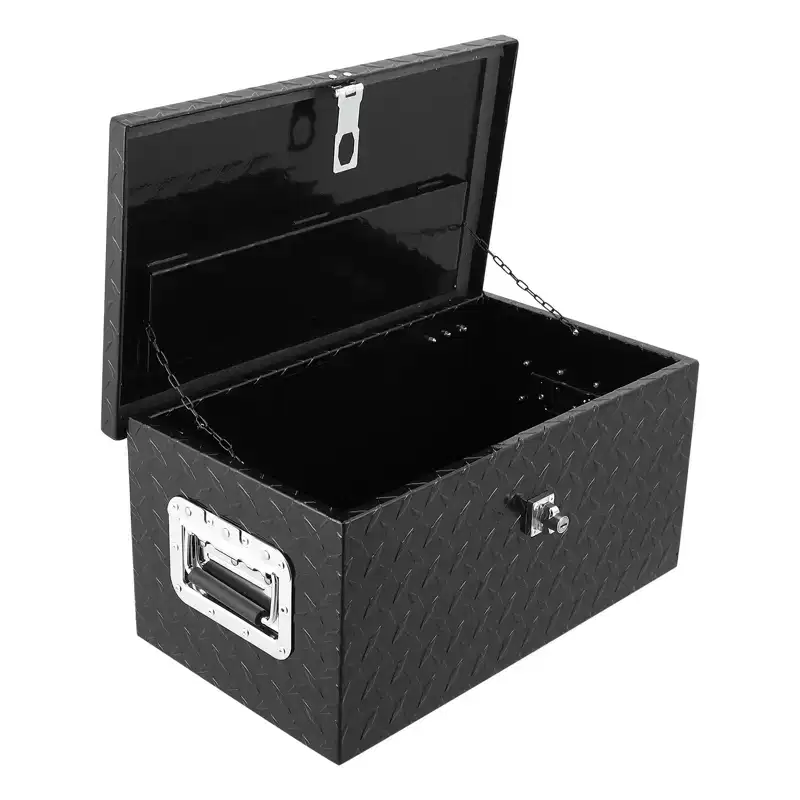 48 Inch Truck Bed Tool box,Heavy Duty Aluminum Diamond Plate Tool Box Chest,Waterproof Material,Storage Box with Lock & Gas Strut Lid for Pickup, RV