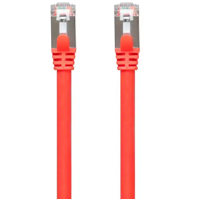 Monoprice Cat7 Ethernet Network Patch Cable - 5 Feet - Red | 26AWG, Shielded, (S/FTP) - Entegrade Series
