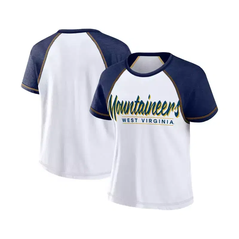 NCAA West Virginia Mountaineers Women's White Stitch T-Shirt