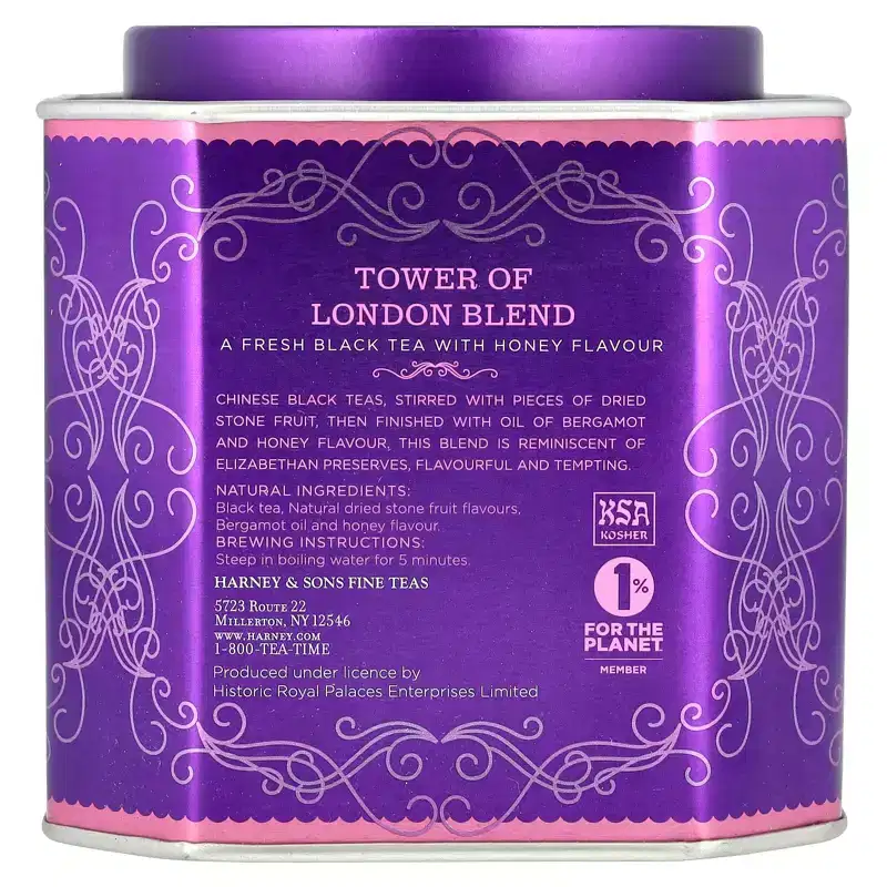 Harney & Sons Tower of London Blend, A Fresh Black Tea Blend, 30 Sachets, 2.65 oz (75 g)