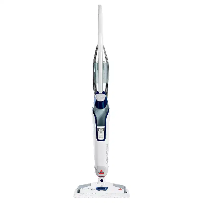 BISSELL PowerFresh Deluxe Steam Mop 1806 12" Cleaning Path Brite White/Sapphire Blue: Electric Floor Steamer, 1500W, 25ft Cord