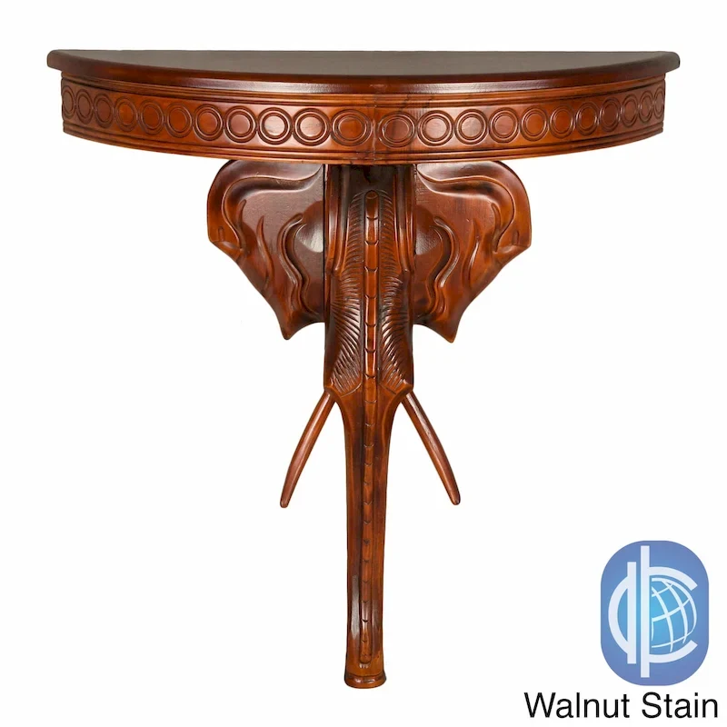 Windsor Carved Elephant Wall Table