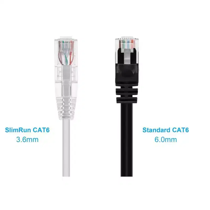 Monoprice Cat6 Ethernet Patch Cable - 0.5 Feet - White | Network Internet Cord - Snagless RJ45 Stranded 550MHz UTP CMR Riser Rated Pure Bare Copper