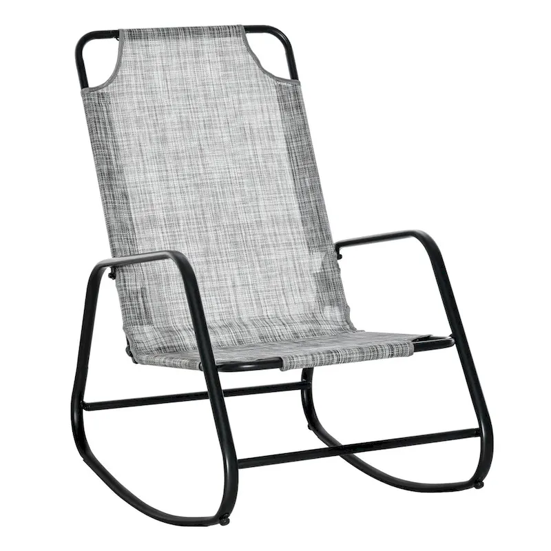 Garden Rocking Chair, Outdoor Indoor Sling Fabric Rocker